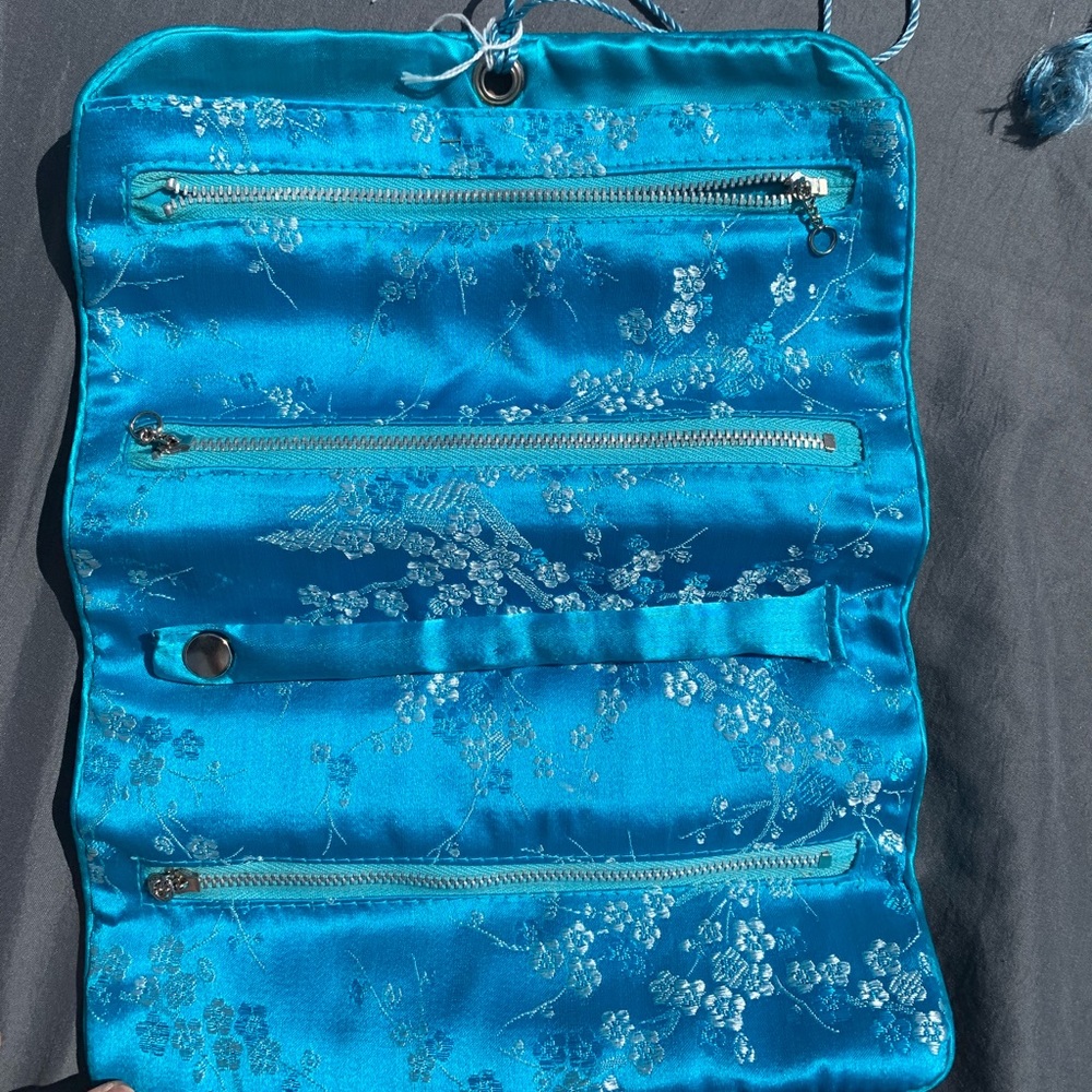 Japanese Foldable Makeup Tote with Tie